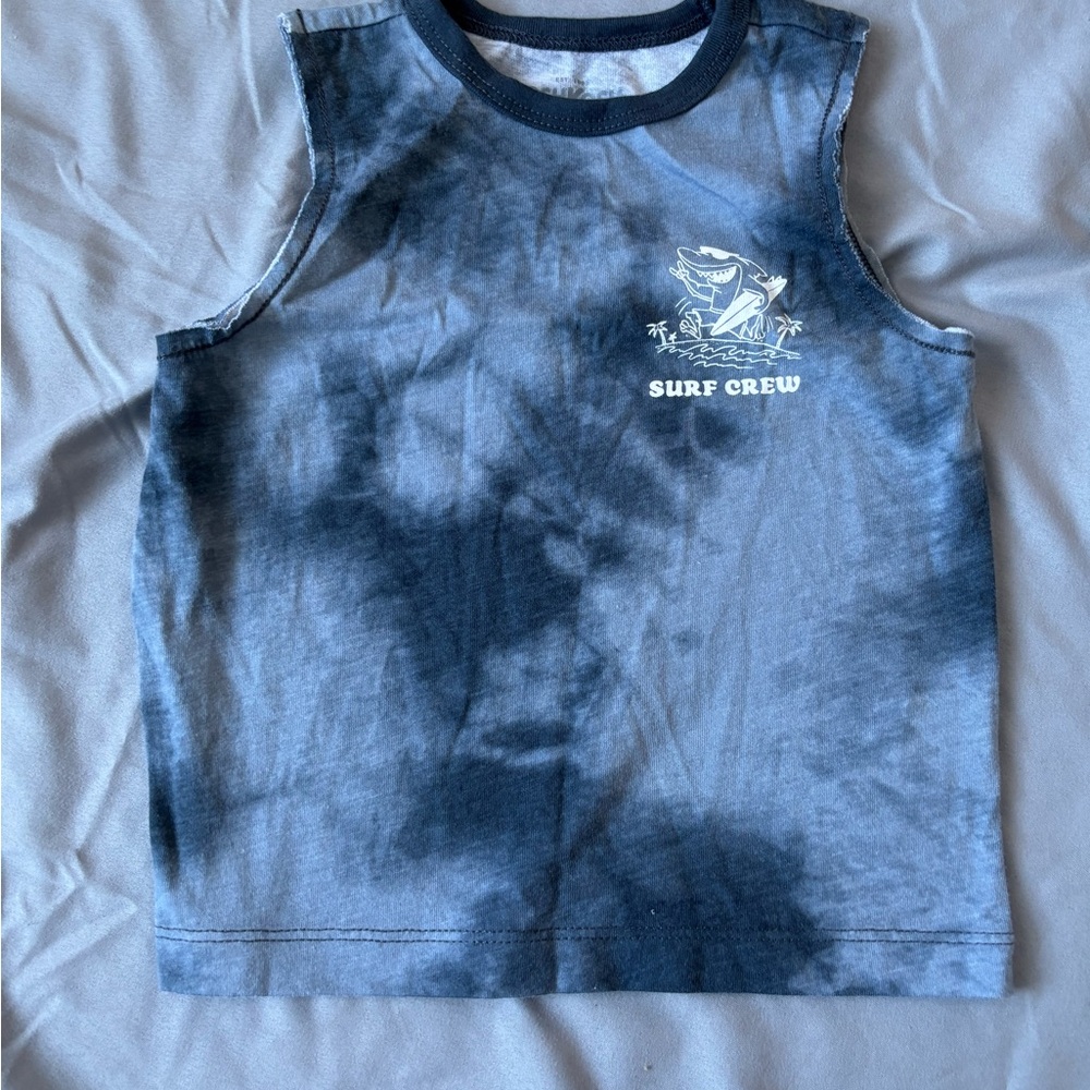 OshKosh B'gosh Surf Crew Tie-Dye Tank Top - Black and White